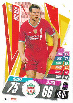 James Milner Liverpool 2020/21 Topps Match Attax CL #LIV11